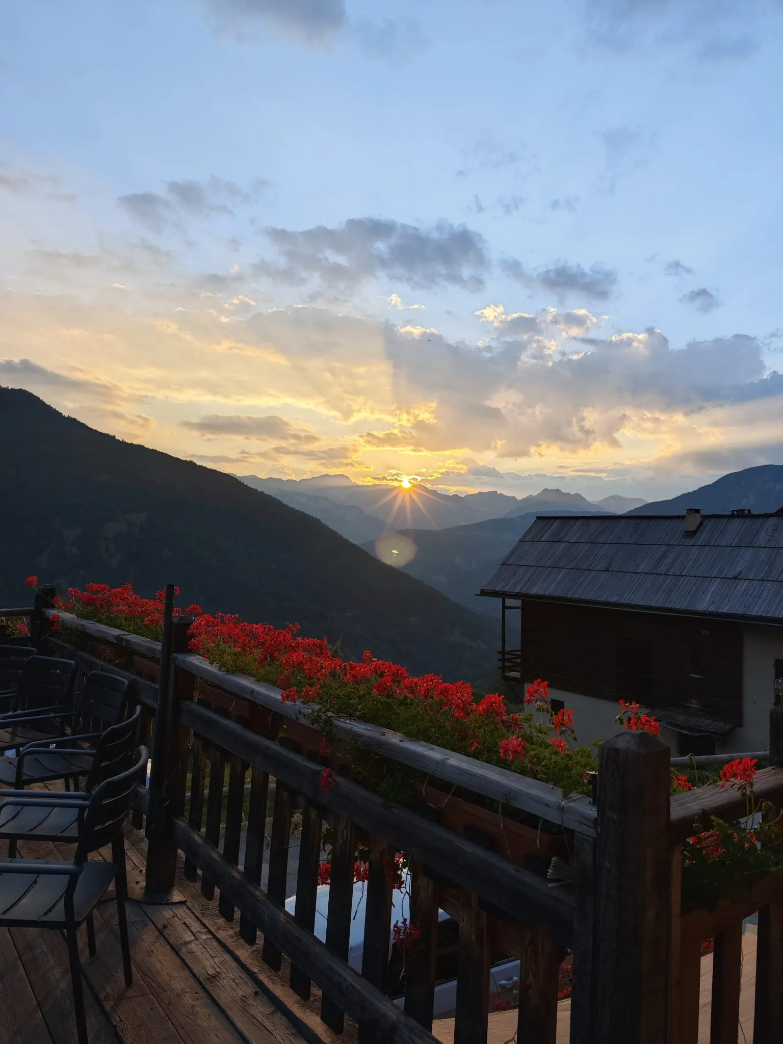 Vue depuis le chalet gîte de la vie sauvage