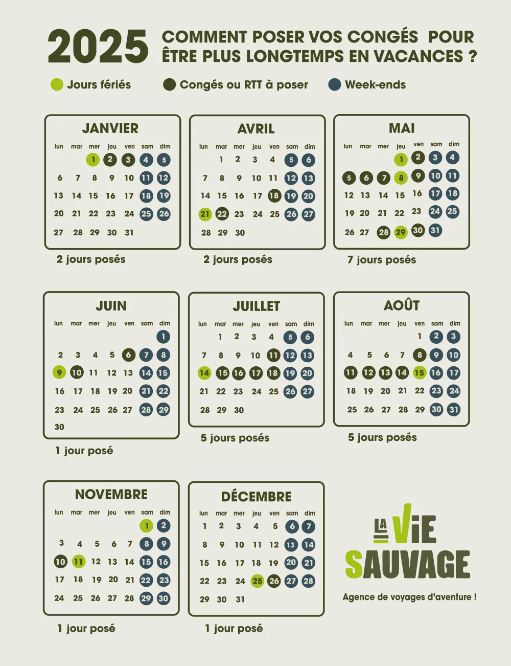 Calendrier jours fériés et ponts en 2025 Quand poser ses congés en 2025