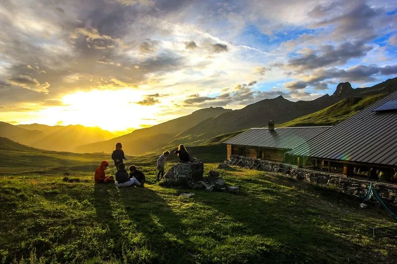 Coucher de soleil au refuge de la Blanche