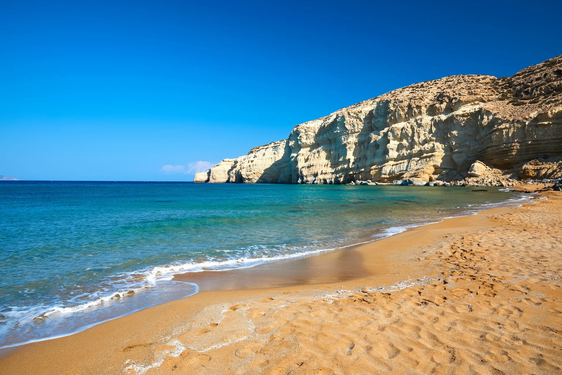 plage de matala crete grece