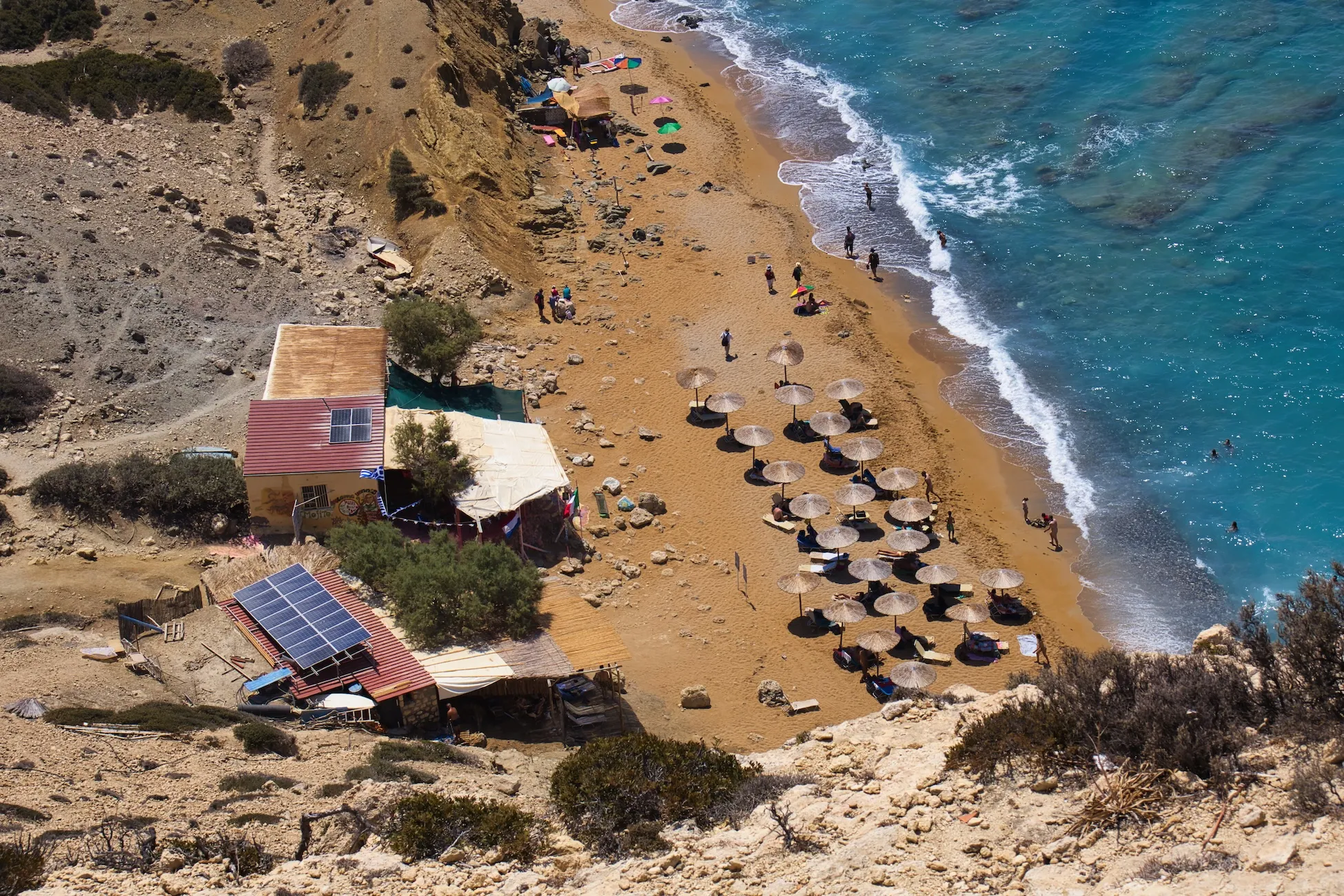 plage de red beach crète grece