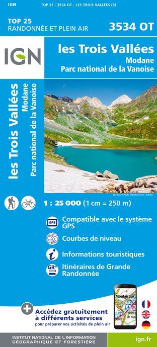 Carte tour de la vanoise IGN