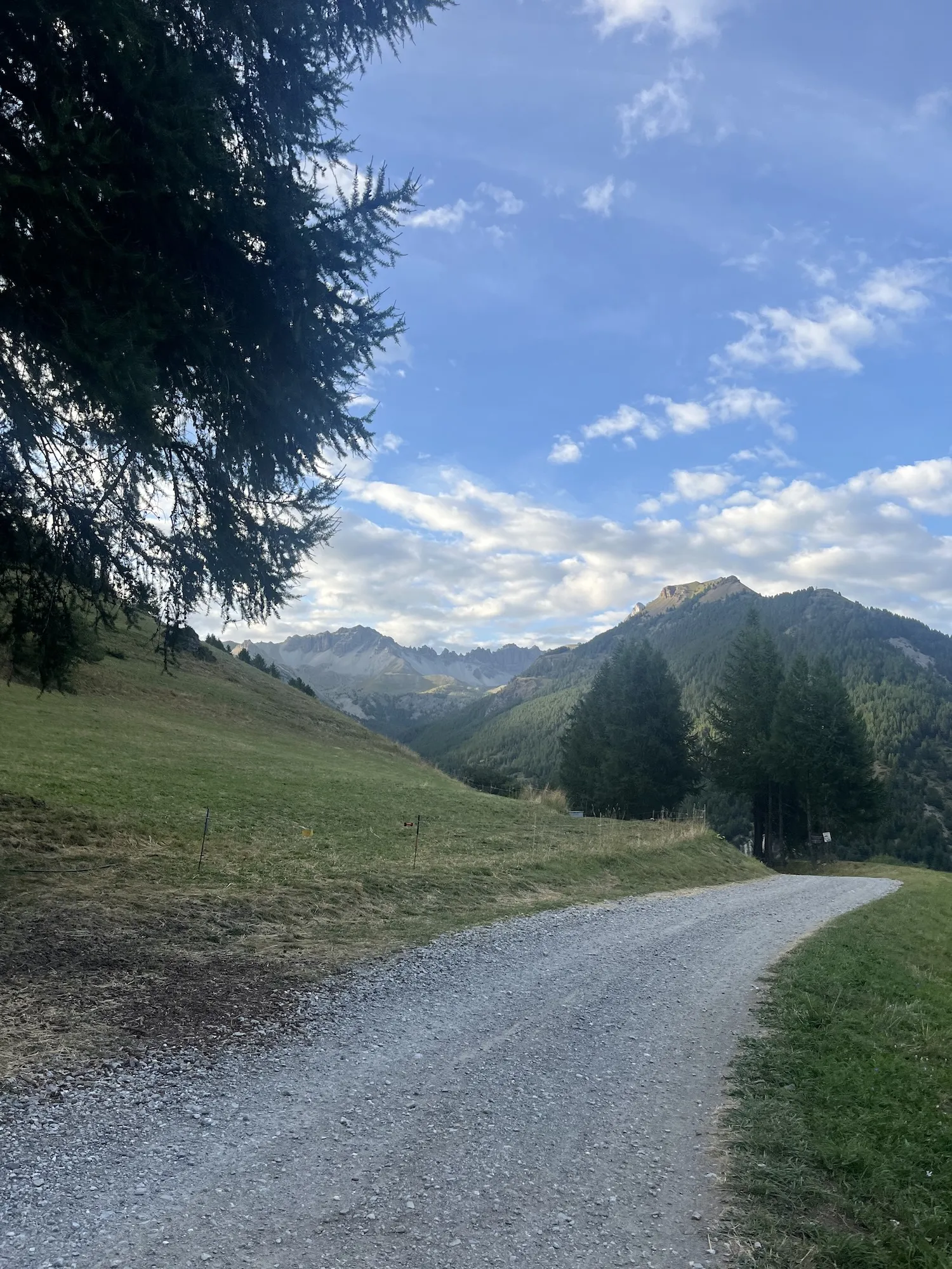 Route accès lac de Roue (juste avant le parking) lac de roue queyras alpes du sud