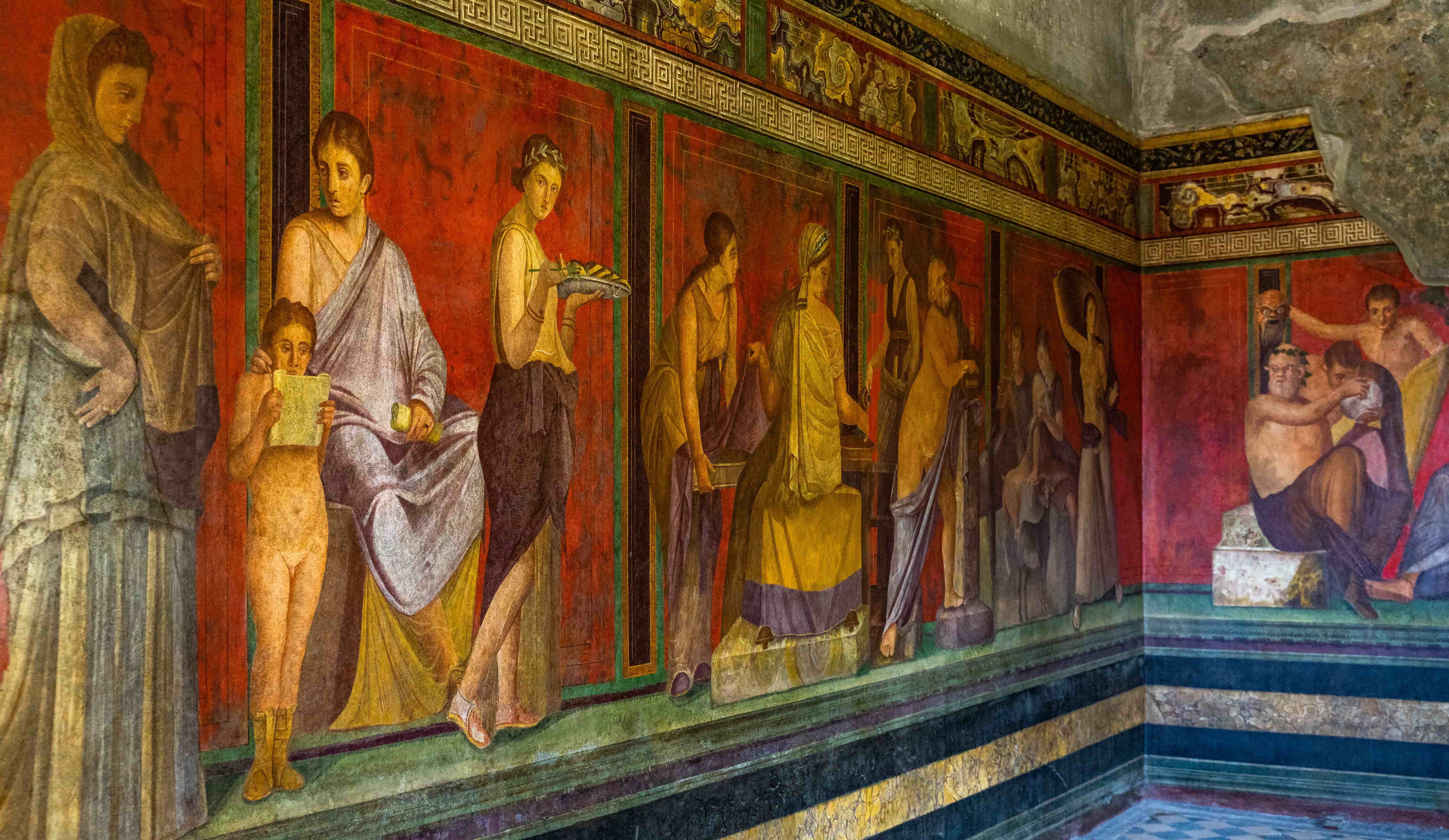 Visiter Pompei : villa des mystères