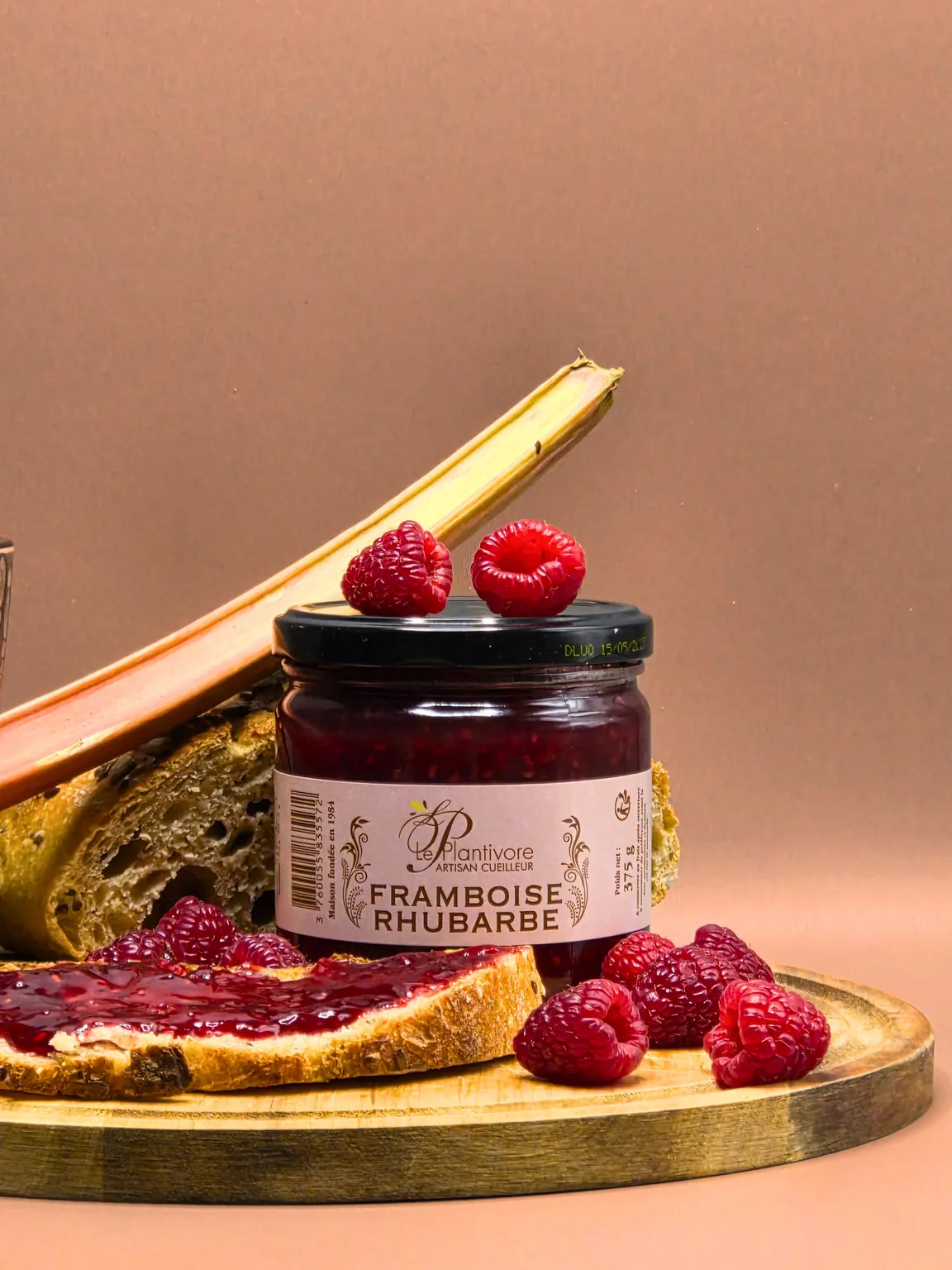 confiture framboise rhubarbe le plantivore