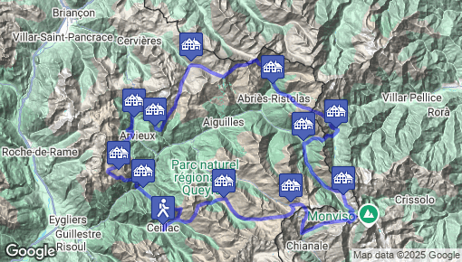 Carte tour du Queyras en 12 jours carte tour du queyras en 12 jours