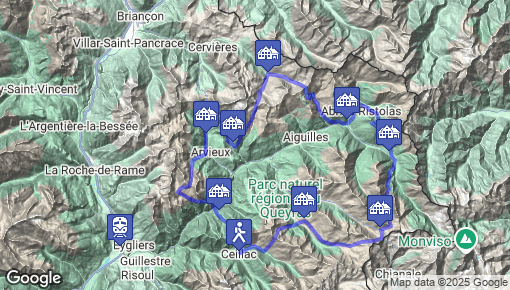 Carte tour du Queyras en 9 jours carte tour du queyras en 9 jours