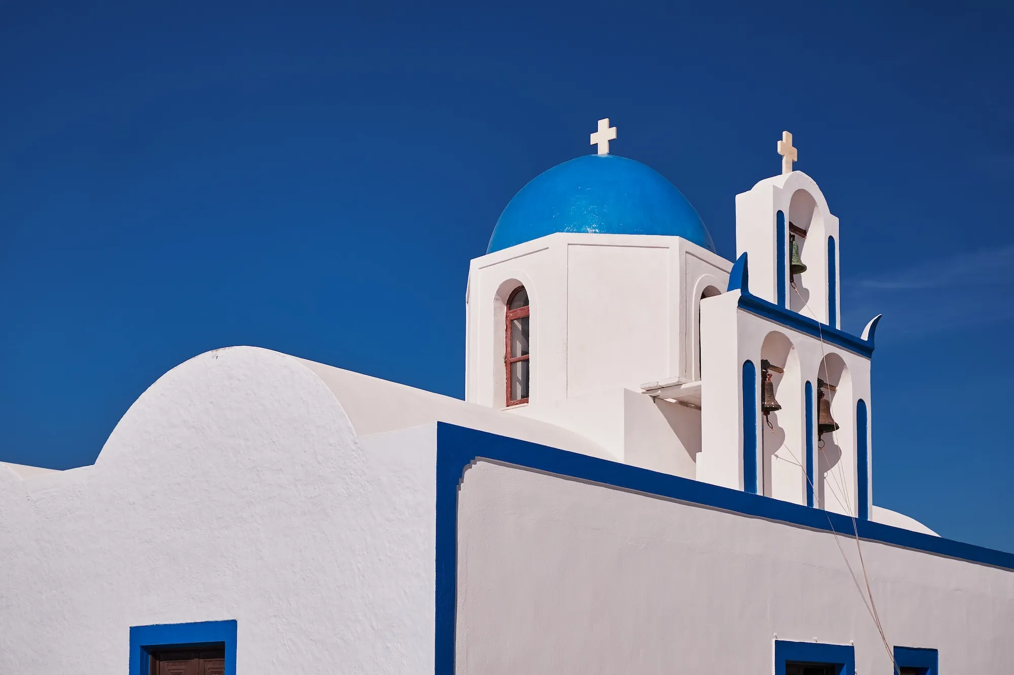 fira les trois clcohes santorin cyclades