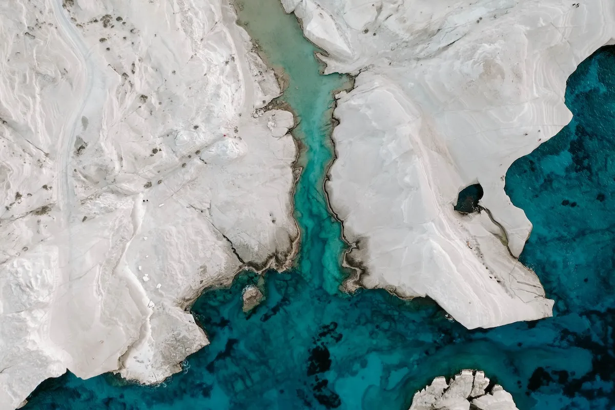 Vue aérienne de Sarakiniko vue aérienne de Sarakiniko