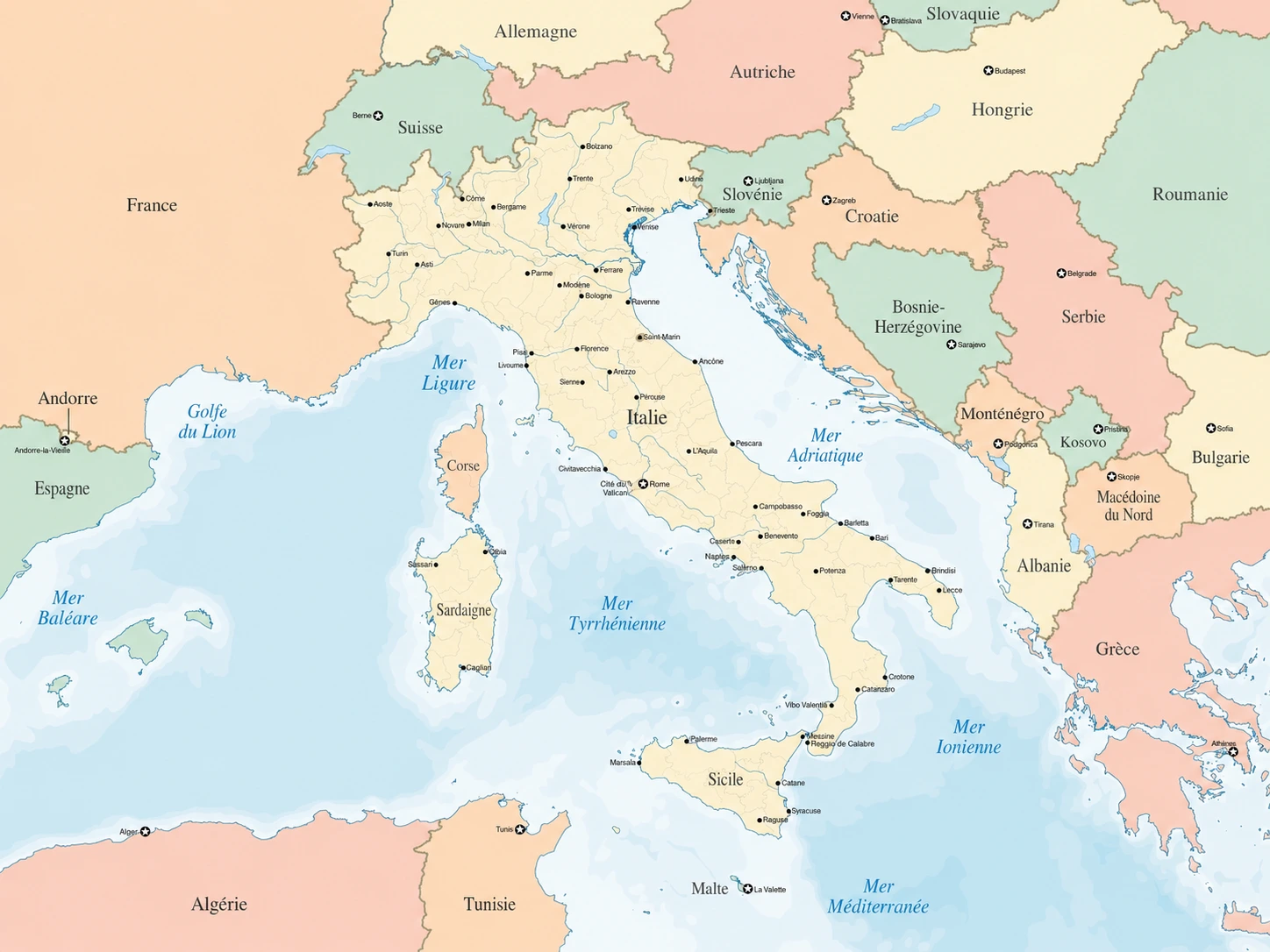 Carte sardaigne italie