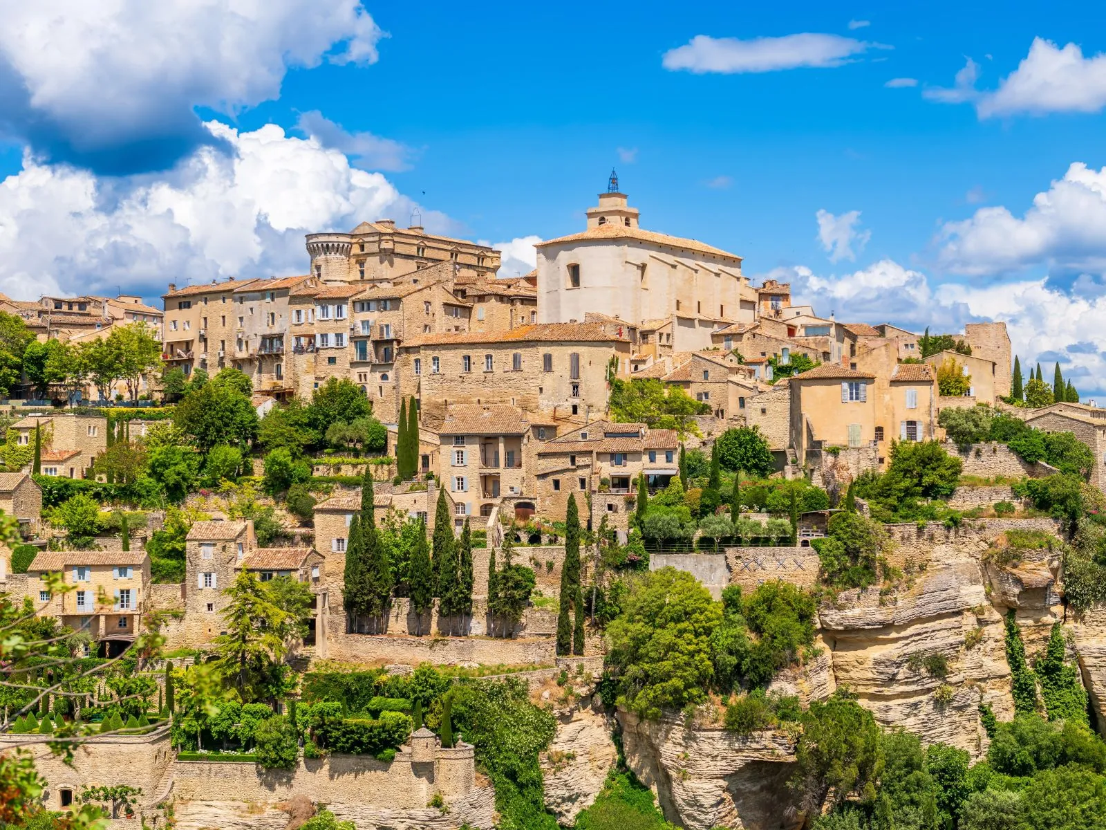 village of gordes in the vaucluse in provence france