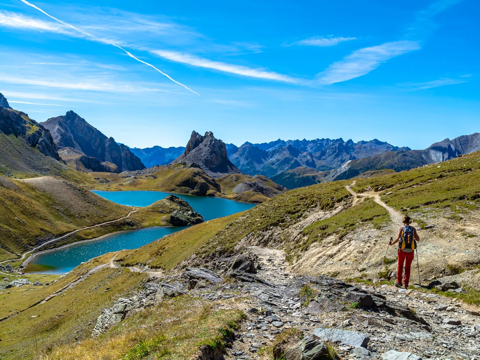 il lago superiore di roburent al confine tra italia e la francia tra le valli dell oronaye e la valle stura fral23