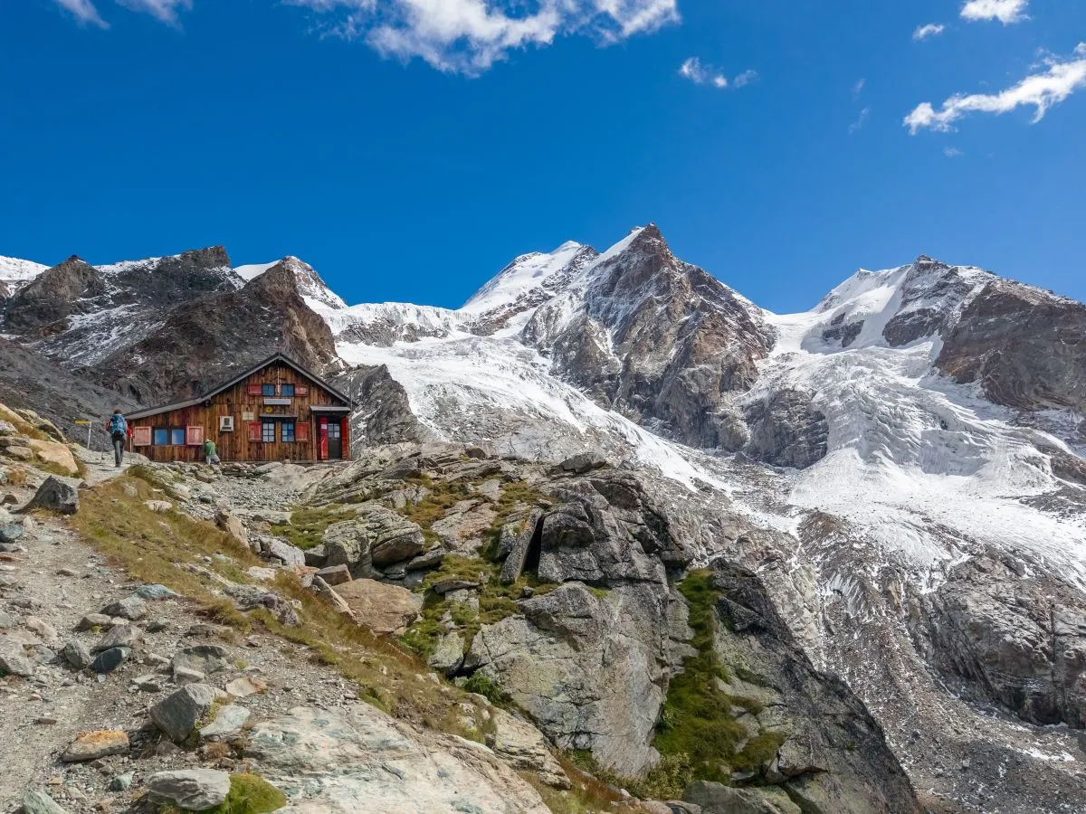 mountains view in val dayas with monte rosa