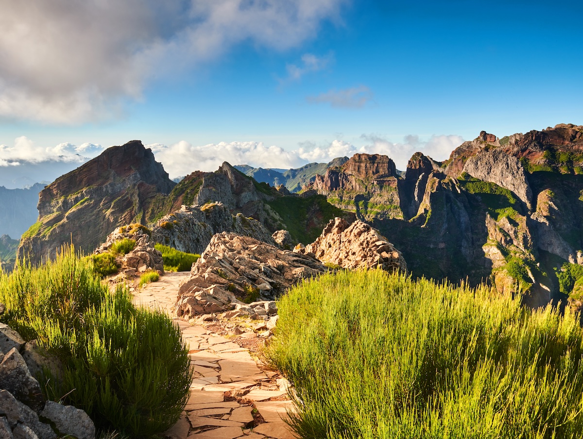 landscape of madeira island mountains