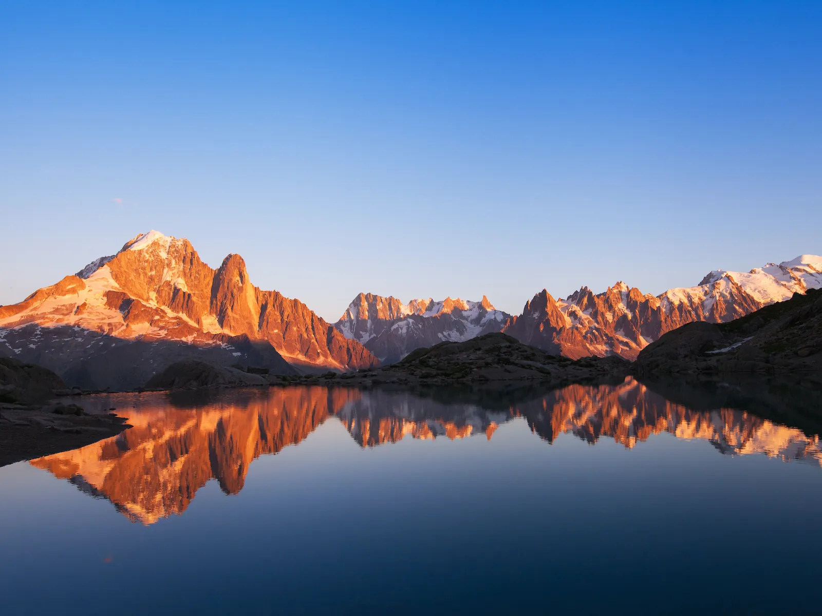alpes coucher de soleil