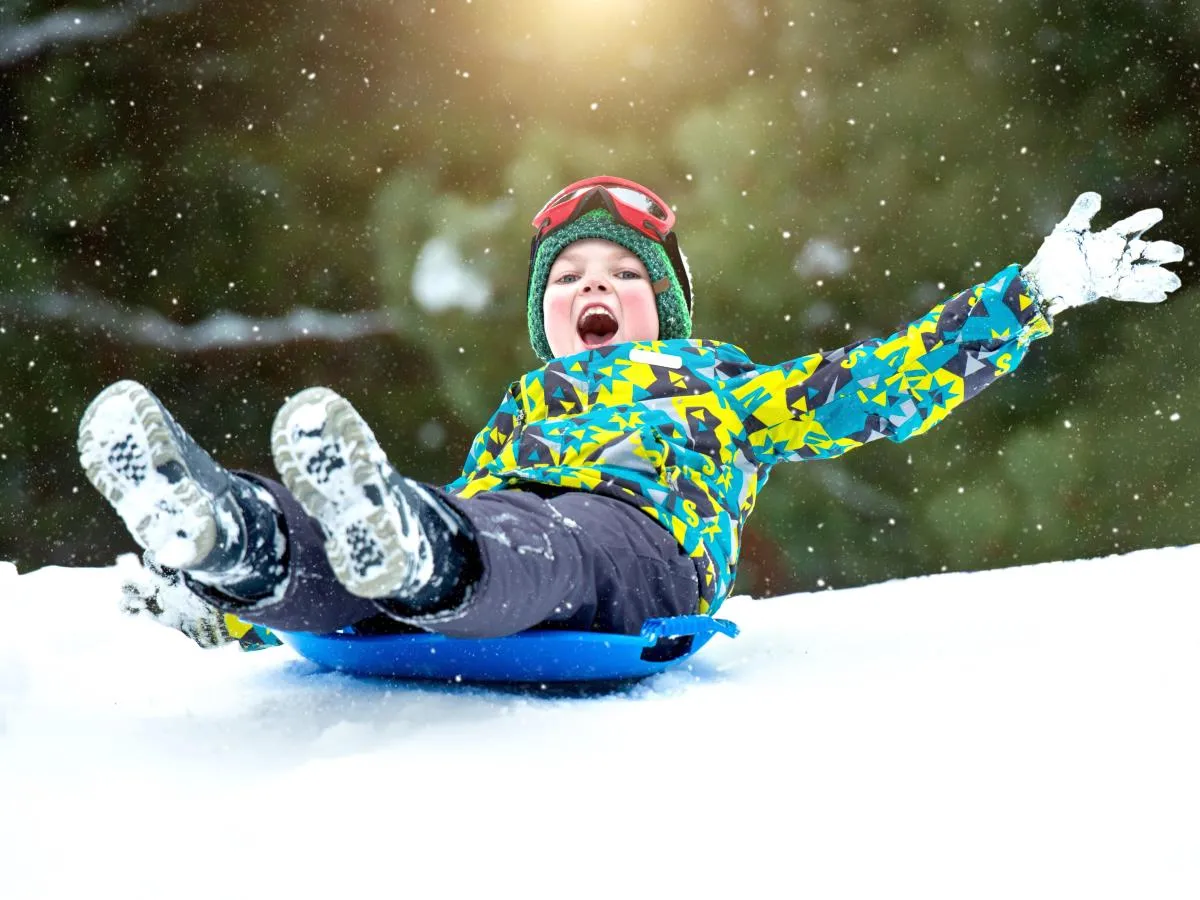enfant luge sejour famille