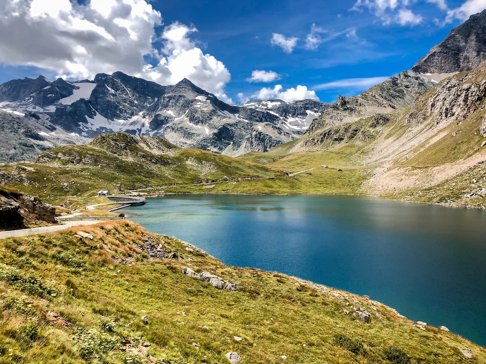 agnel lake landscape gran paradiso park piedmont northern italy fra509