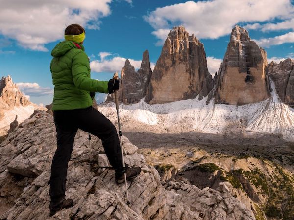 randonneur dans les dolomites