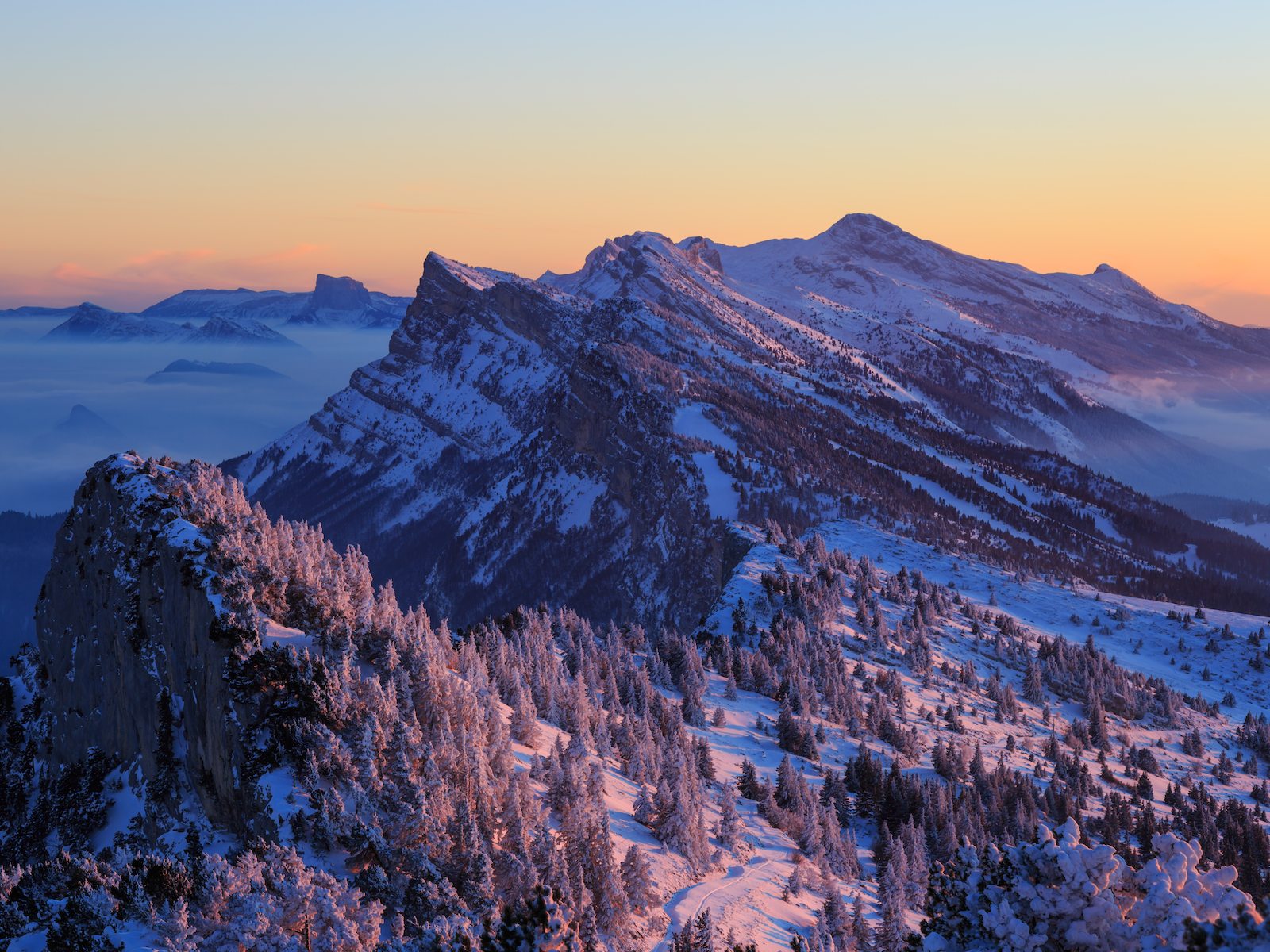 coucher de soleil vercors