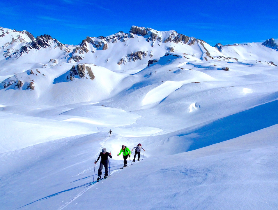 sejour ski randonnee nordique france - Face à la Meije en ski de randonnée nordique