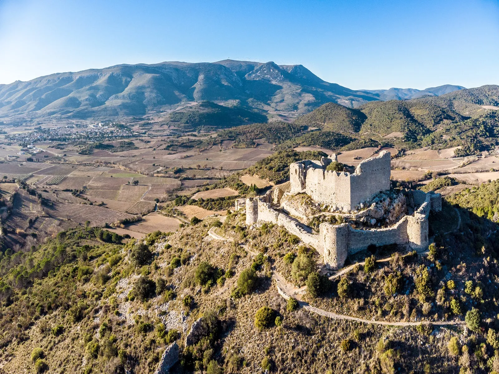 panorama du chateau aguilar tuchan aude frapl07