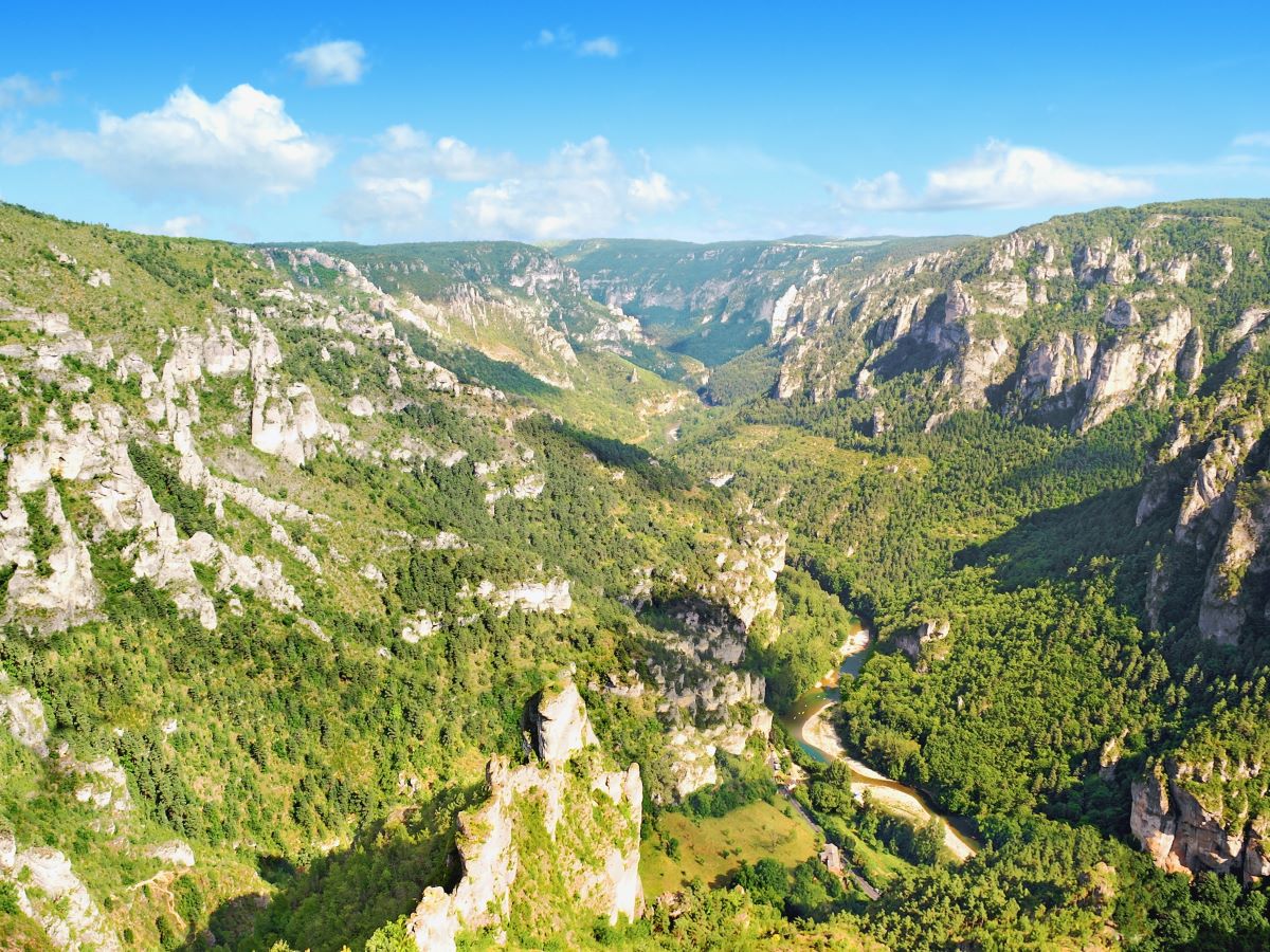 gorges du tarn sur le chemin de st guilhem le désert
