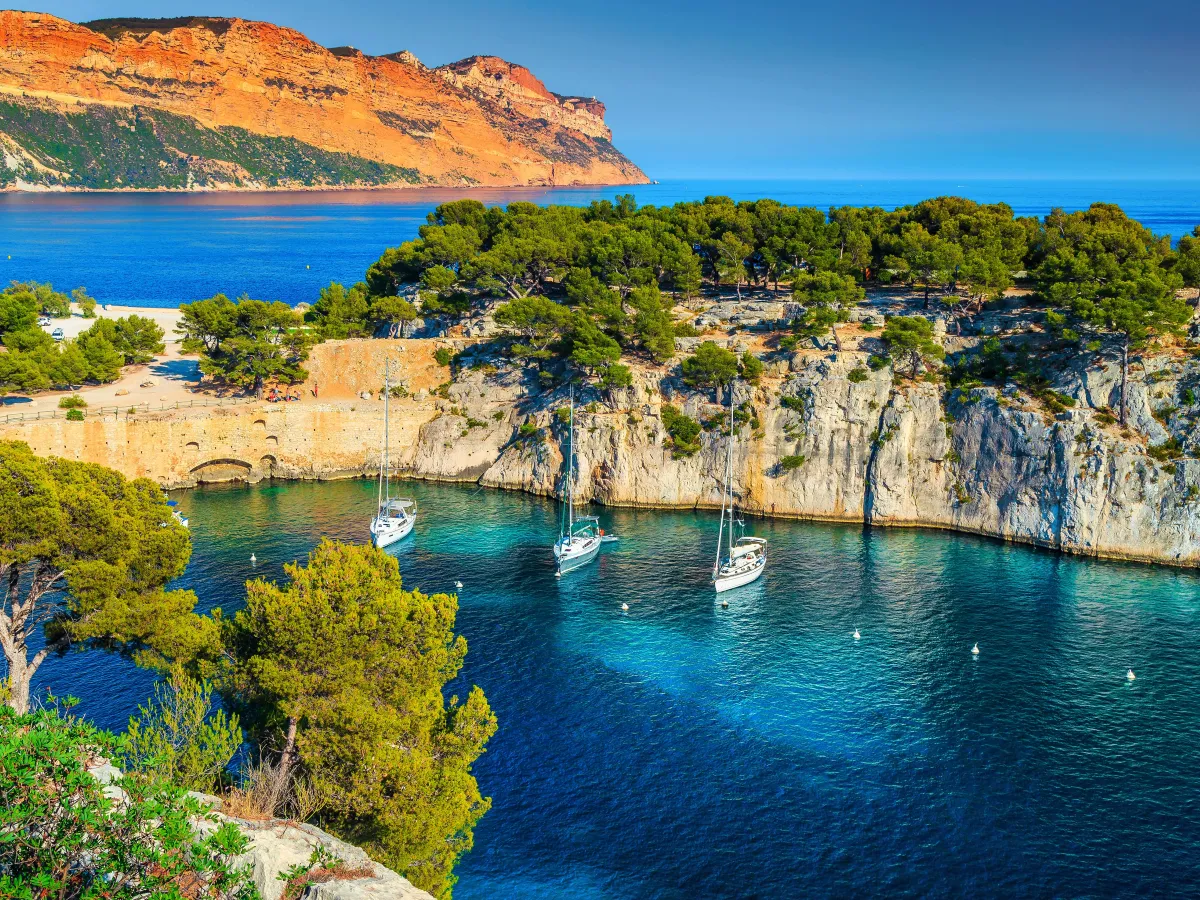 calanques de port pin bay in cassis near marseille france