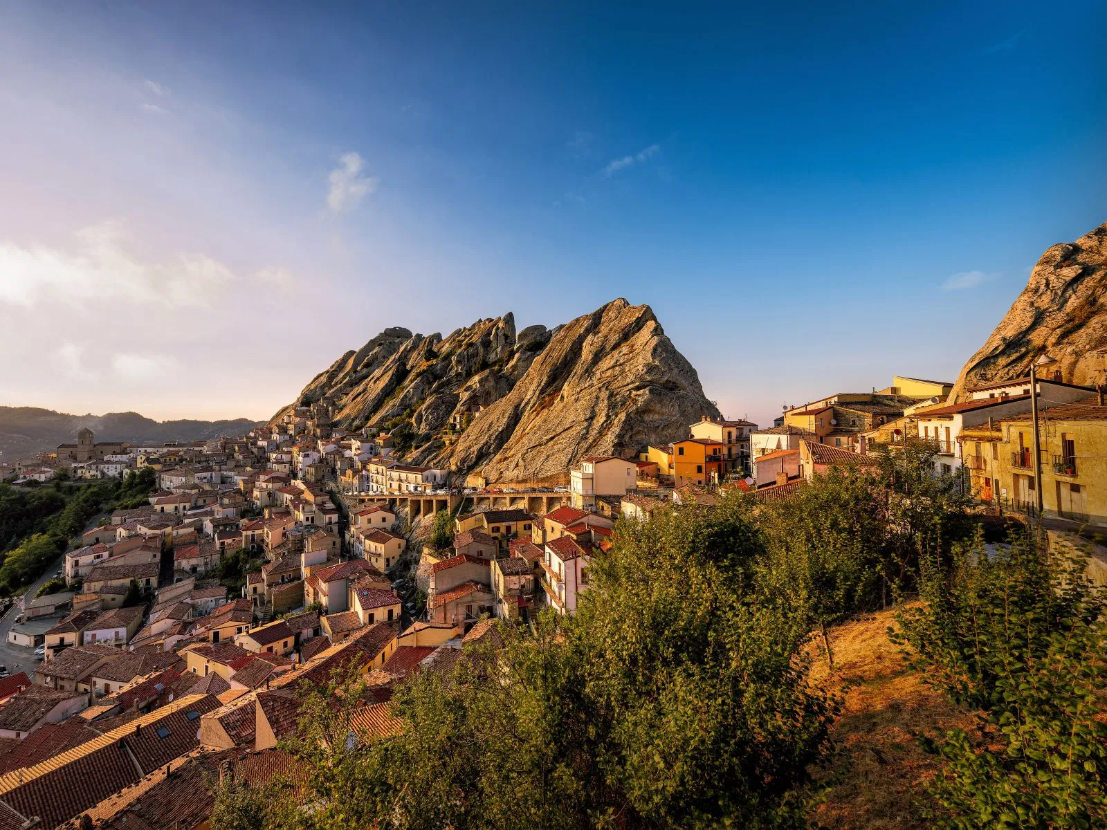 pietrapertosa at sunset