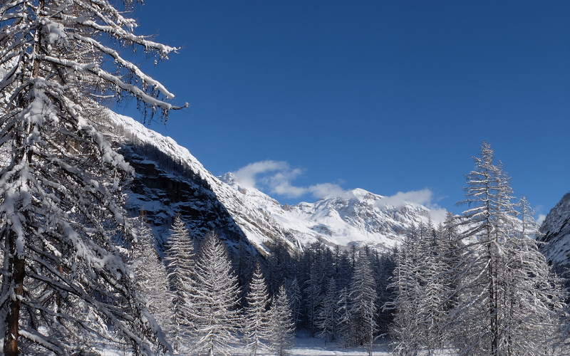 hiver dans le queyras