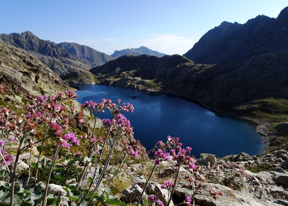 lac lors de la grande traversée des alpes