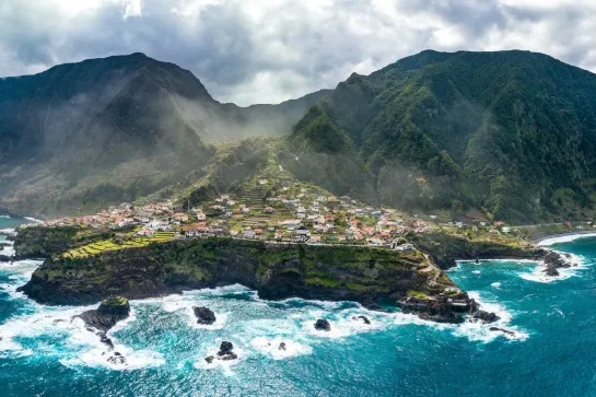 aerial photo seixal in madeira
