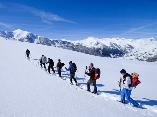Face à la Meije en ski de randonnée nordique