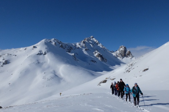 La haute trace des escartons en ski de randonnée nordique