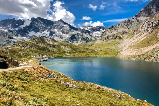 agnel lake landscape gran paradiso park piedmont northern italy fra509