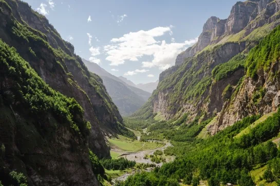 impressive view of the sixt fer a cheval gorges near chamonix fral303
