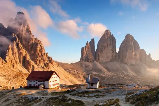 dolomites mountain in italy at sunset tre cime di lavaredo itadl03