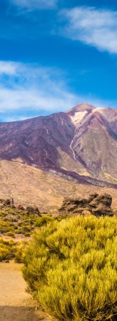 pic de teide avec rocher de cinchado en premier plan 