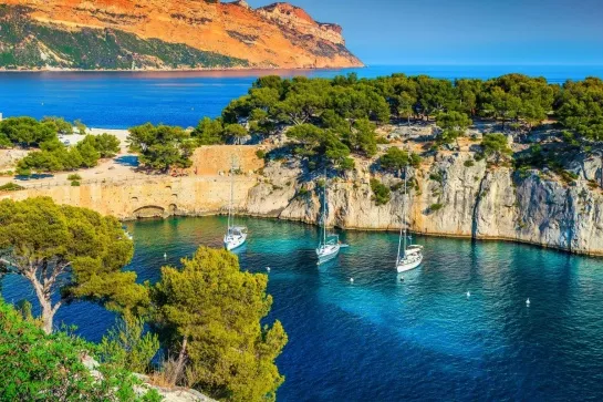 calanques de port pin bay in cassis near marseille france
