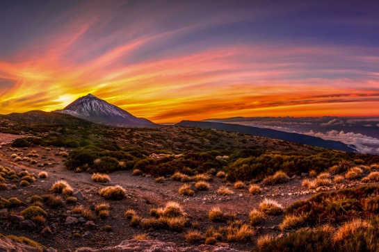 Parc national de Teide coucher de soleil