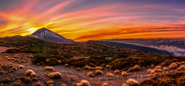 Parc national de Teide coucher de soleil